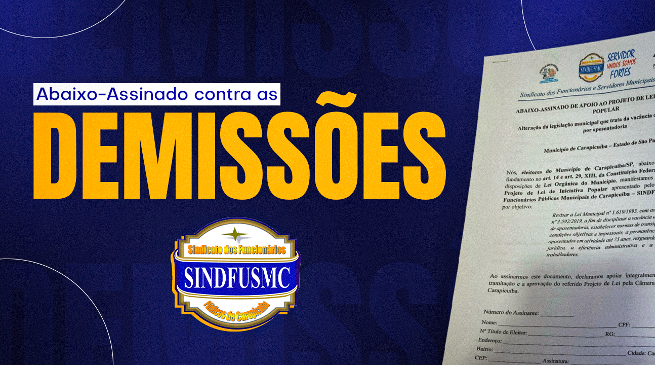 Assine o abaixo-assinado a favor do Projeto de Lei de Iniciativa Popular contra as demissões compulsórias dos aposentados